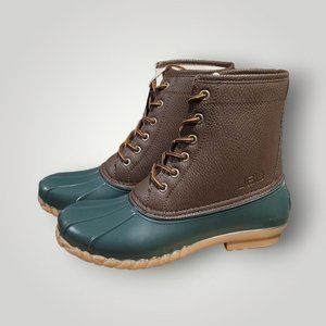 JBU Brown Faux Leather Boots Mens Size 8 Maine Waterproof Work Calf Boots